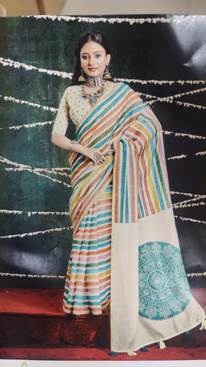 Cotton Silk Printed Bollywood Style Saree
