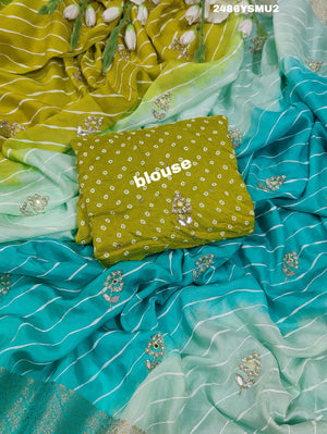 By Banarasi Saree With Gotapatti Work