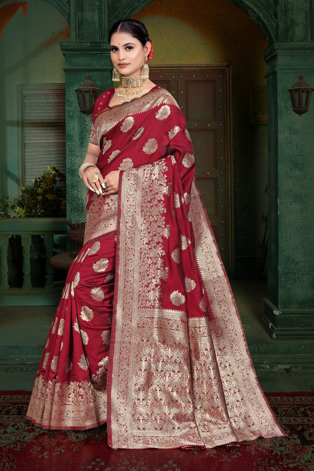 Tanmira Dola Silk Banarasi Rich Zari Weaving Palu Saree DC