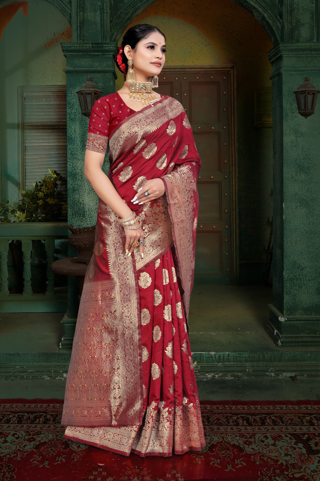 Tanmira Dola Silk Banarasi Rich Zari Weaving Palu Saree DC