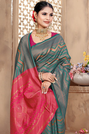 By Banarasi Saree with Festive Wear