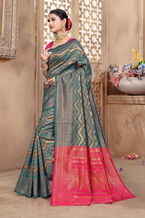 By Banarasi Saree with Festive Wear