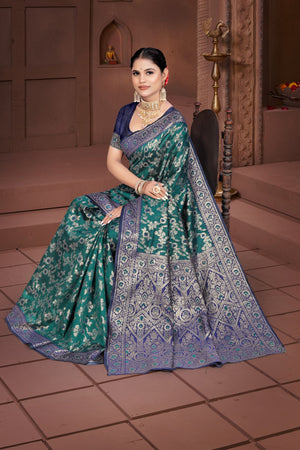 By Banarasi Saree with Festive Wear