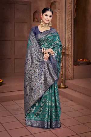 By Banarasi Saree with Festive Wear