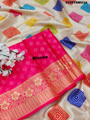 By New Dola Silk Bollywood Style With Zari border Saree