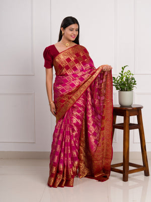 By Banarasi Saree With Festivel Wear