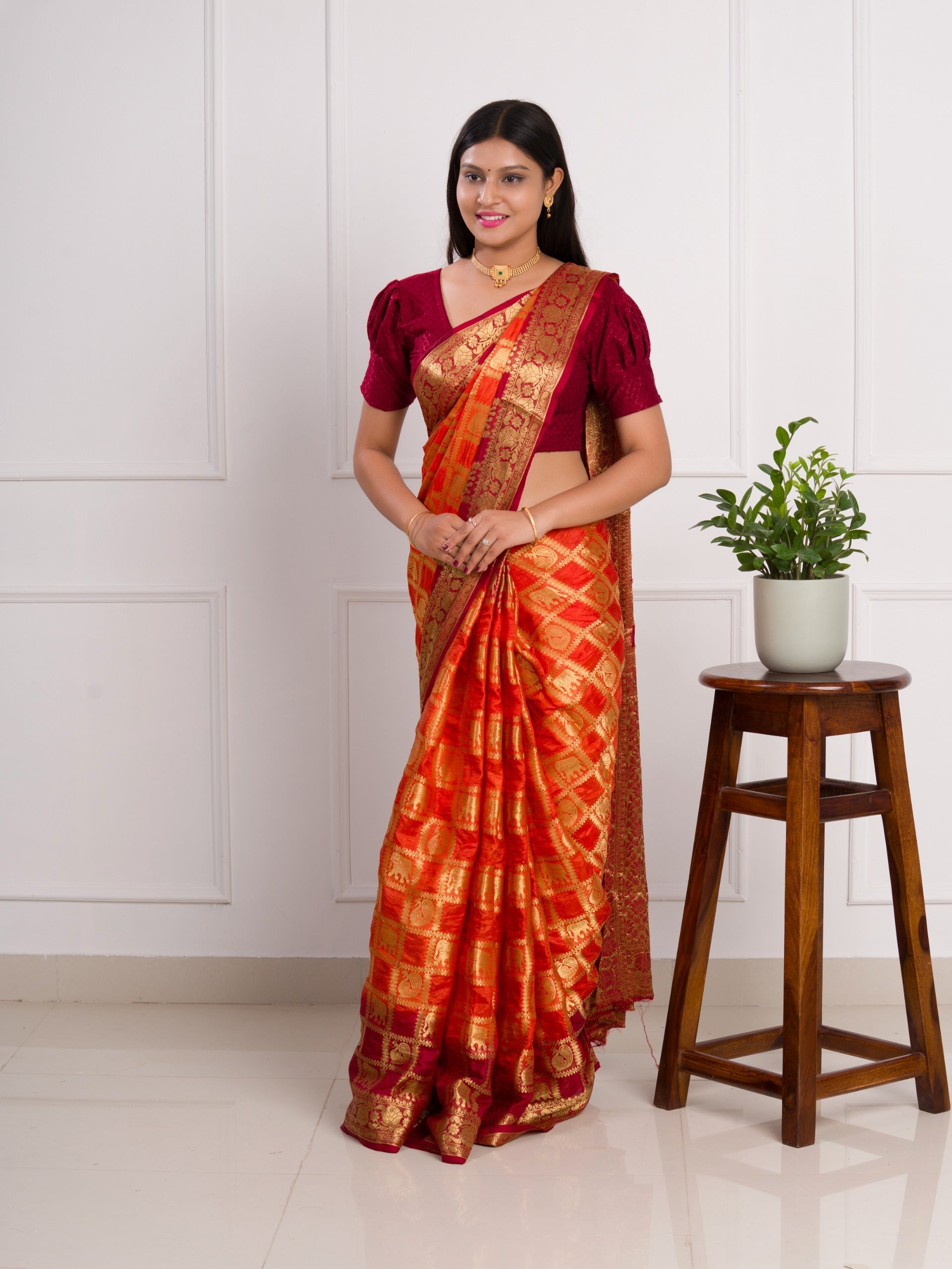 Tanmira New Launch Art silk Banarasi Style With Zari weaving Work Saree Tanmira