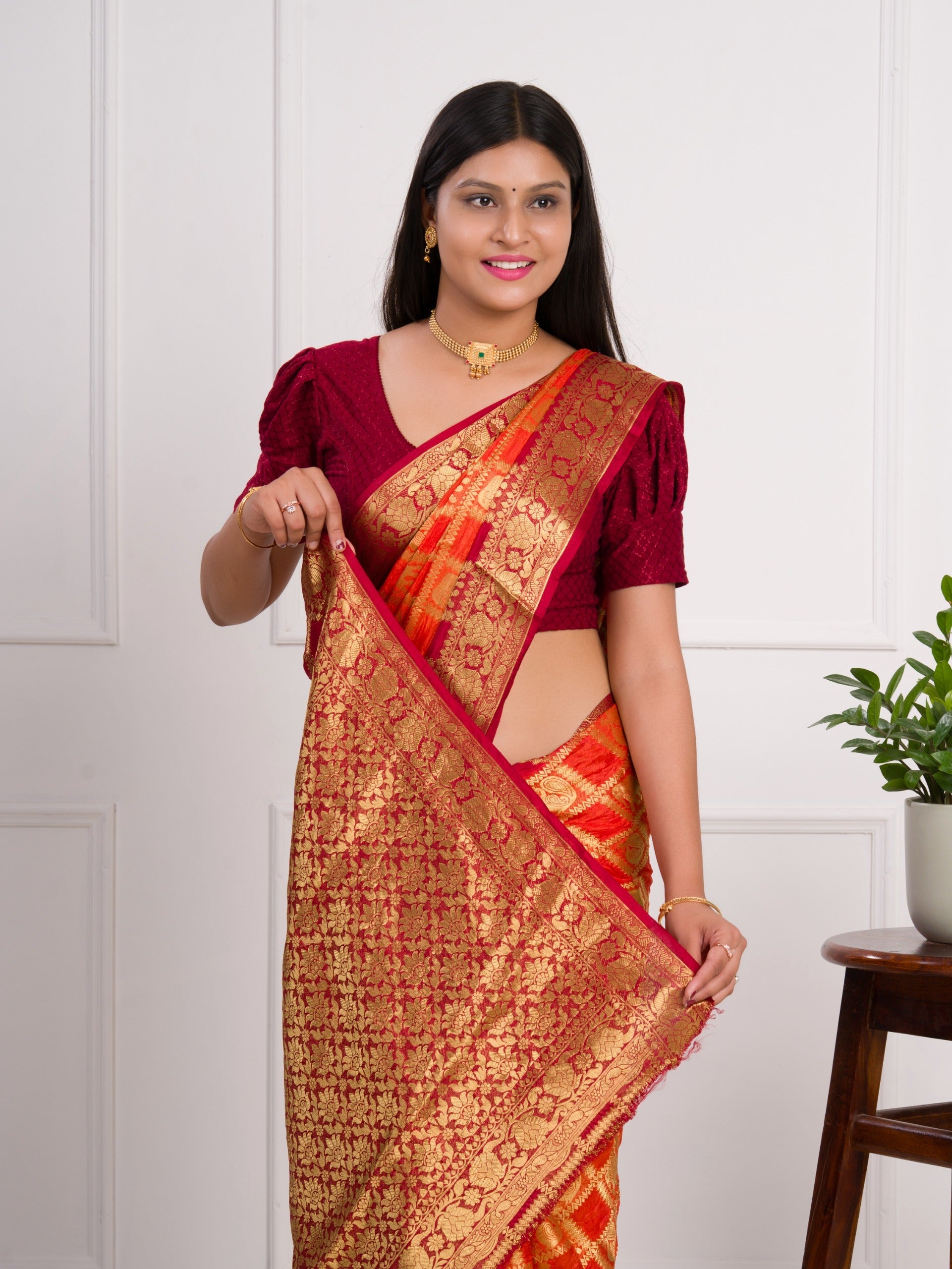 Tanmira New Launch Art silk Banarasi Style With Zari weaving Work Saree Tanmira