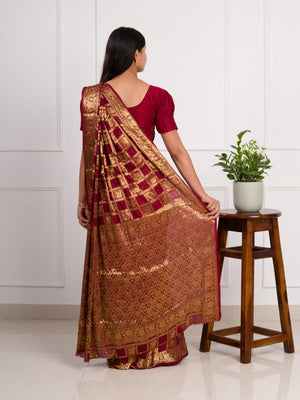 By Banarasi Saree With Festivel Wear