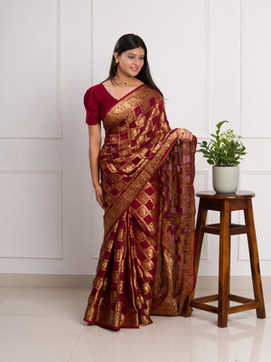 By Banarasi Saree With Festivel Wear