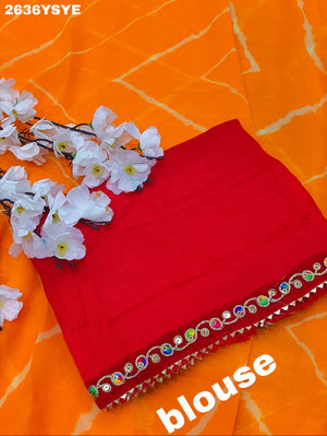 Leheriya Style Saree With Casual Wear