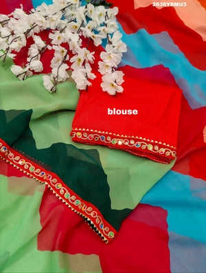 Leheriya Style Saree With Casual Wear