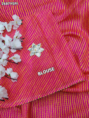 Leheriya Style With Gotapatti Work Saree uner 2000