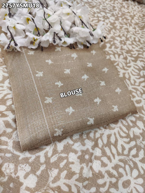 By Printed Style With Zari border Saree