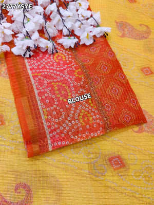 By Bandhani Saree With Casual Wear