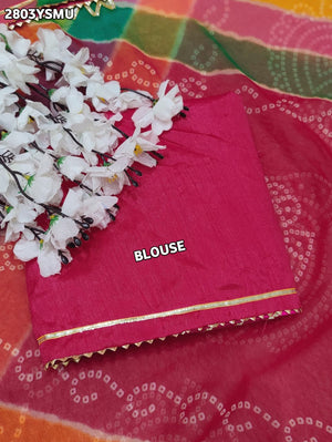 By Bandhani Saree With Festive Wear