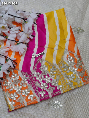 By Kota Doria Saree With Traditional Wear