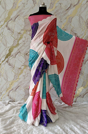 By Bandhani Saree