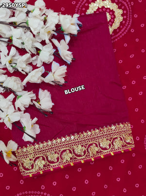 Buy Bandhani Saree With Wedding Wear Tanmira