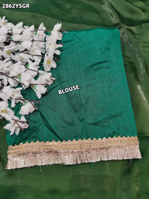 By Chiffon Tissue Saree With Party Wear