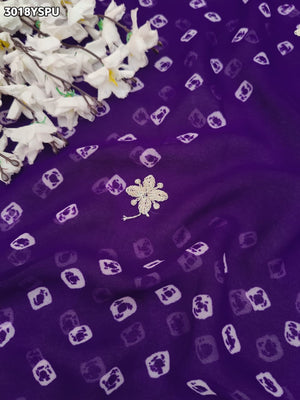 Buy Traditional Bandhani Style Georgette Saree Festive Collection Tanmira