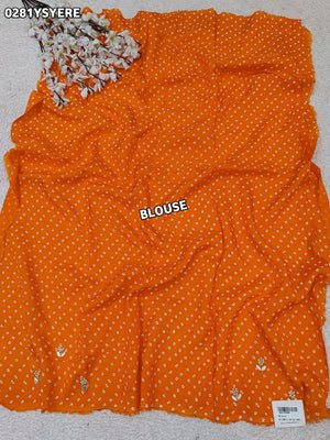 Buy New Premium Leheriya Saree With Hand Gota Patti Work Tanmira
