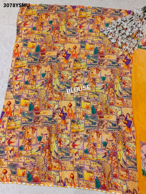 Buy Premium Saree with Kalamkari Style Tanmira