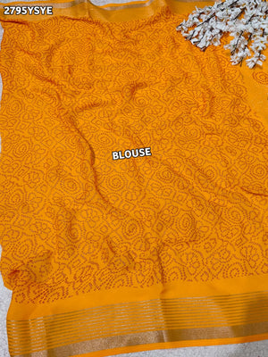 Buy Bandhani Style Saree Tanmira