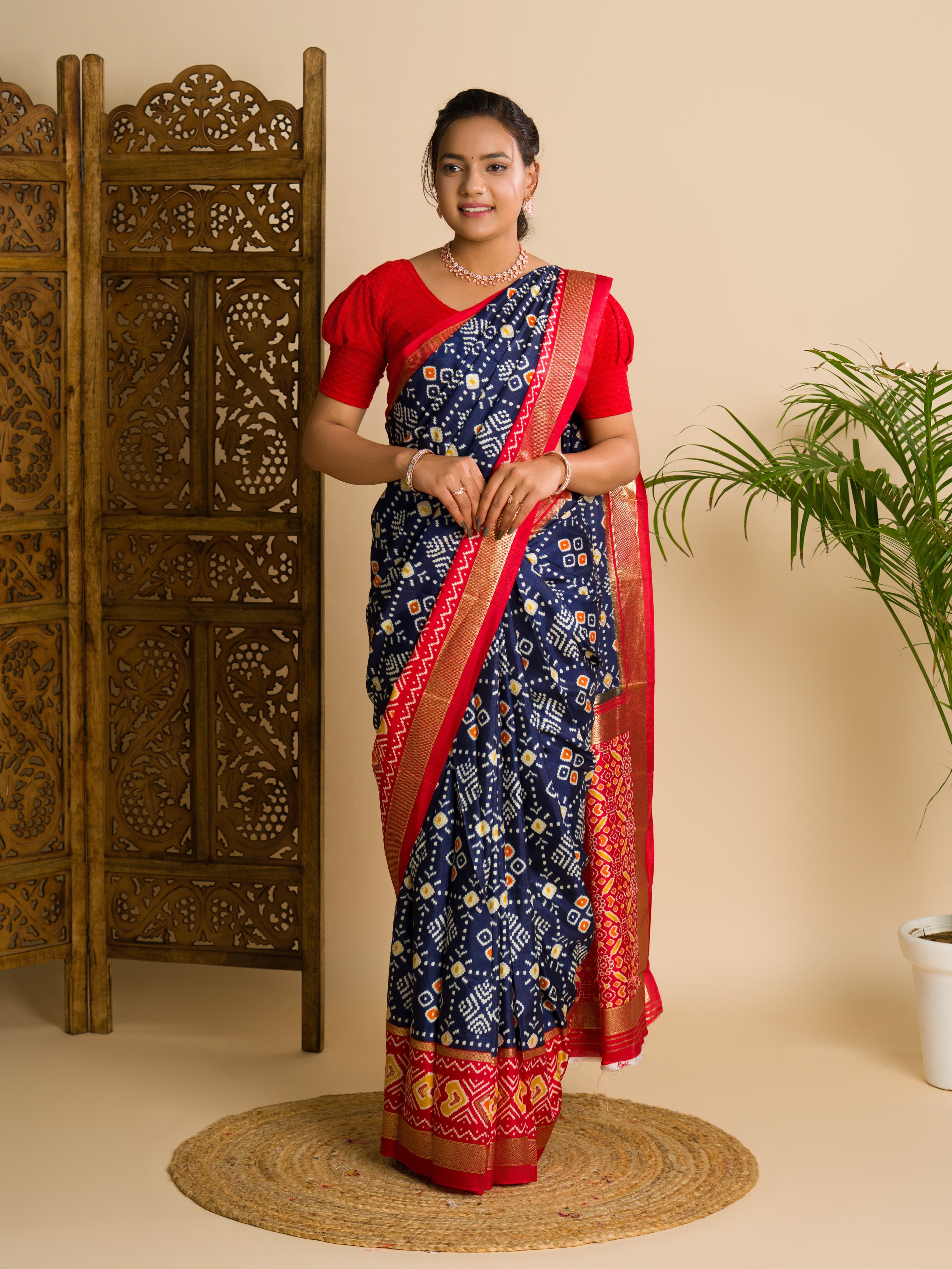 Tanmira New Pashmina Cotton Silk Printed Saree SWA