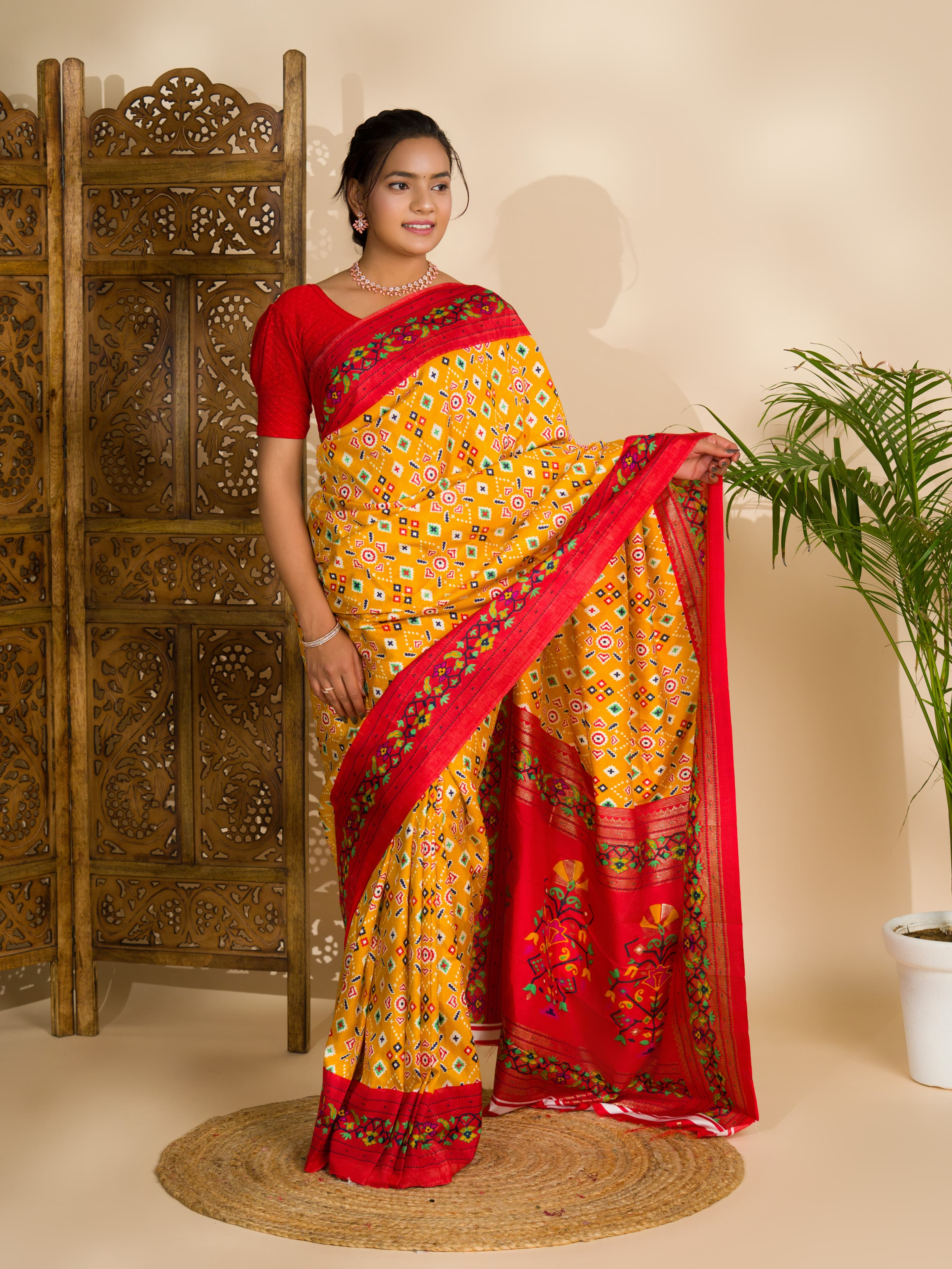 Tanmira New Arrival Pashmina Cotton silk Printed Saree SWA