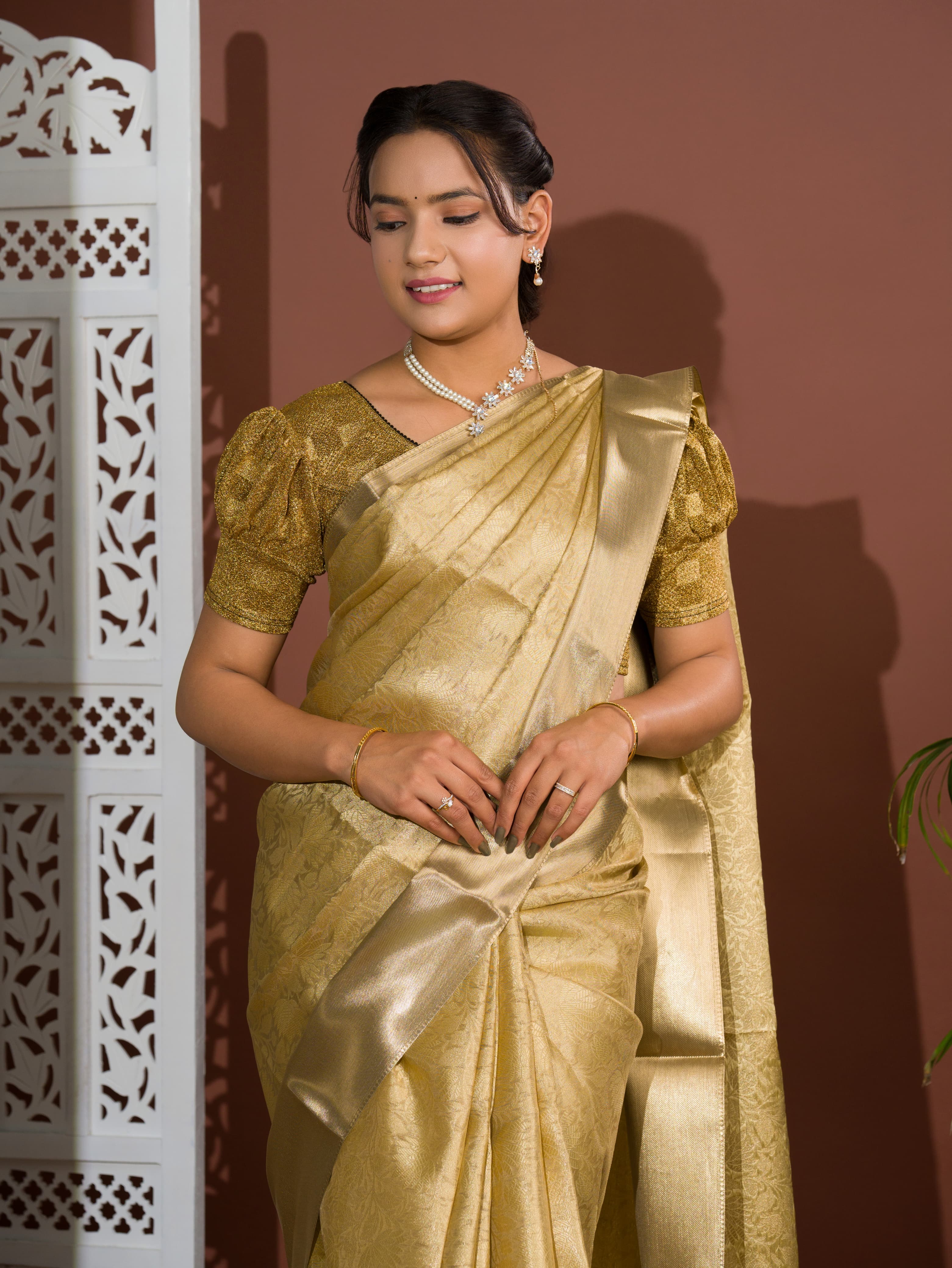 Tanmira New Pure Tissue Handloom Banarasi Saree With Blouse KB