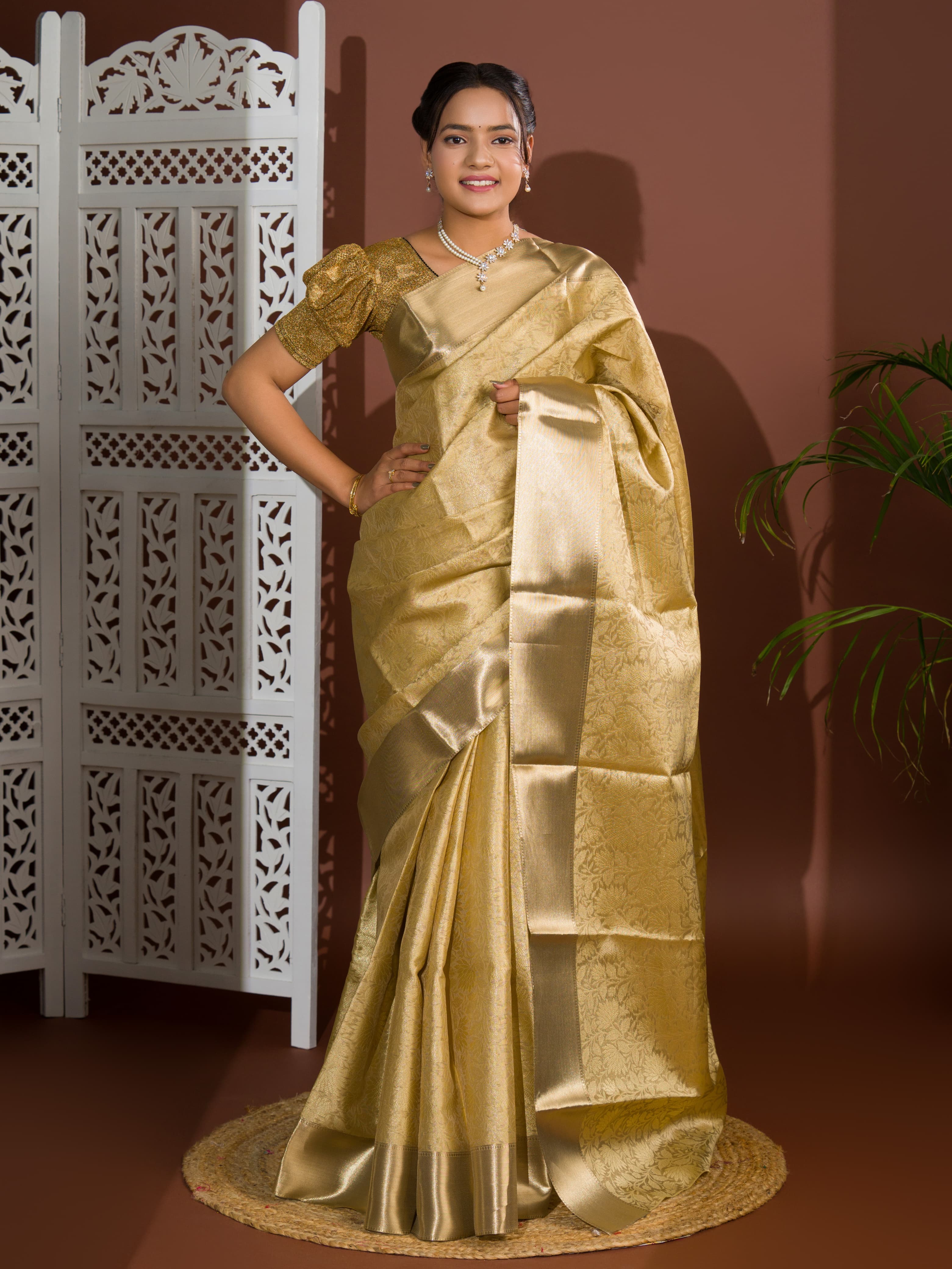 Tanmira New Pure Tissue Handloom Banarasi Saree With Blouse KB
