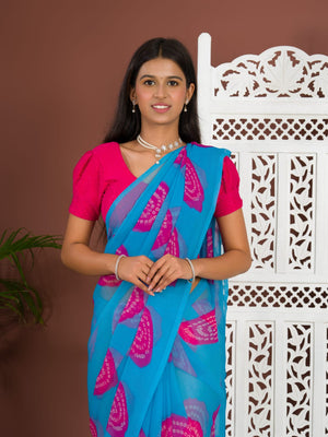 Rajwadi Bandhani Style saree under 500