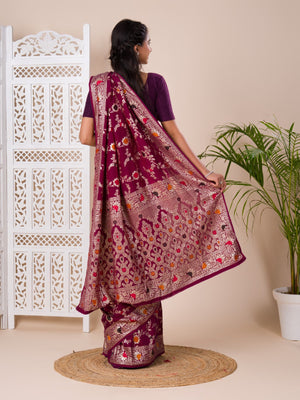 Banarasi Meenakari Dola Silk saree under 2000
