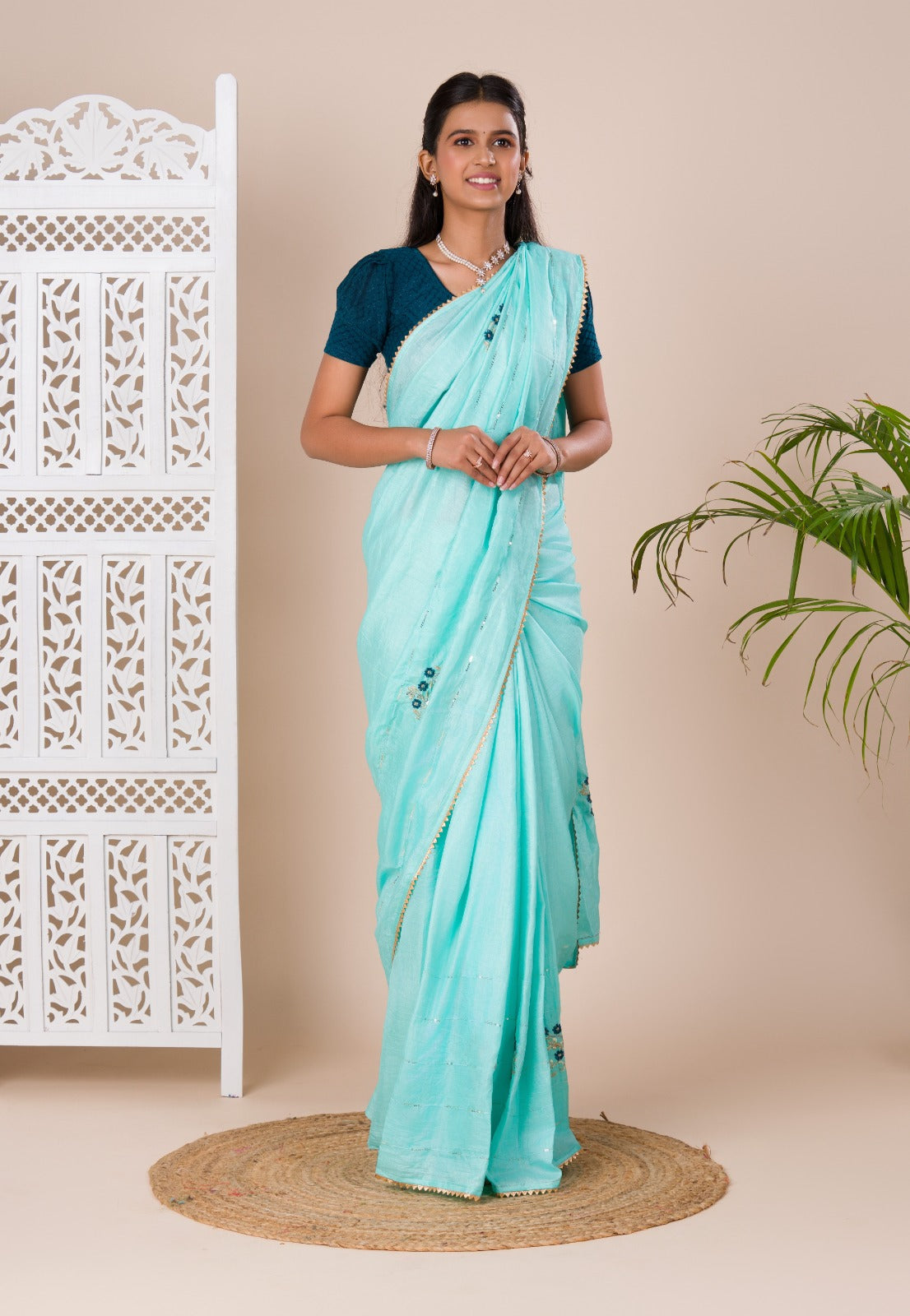 Tanmira New Dola silk Designer Party Wear Saree With Blouse ASH