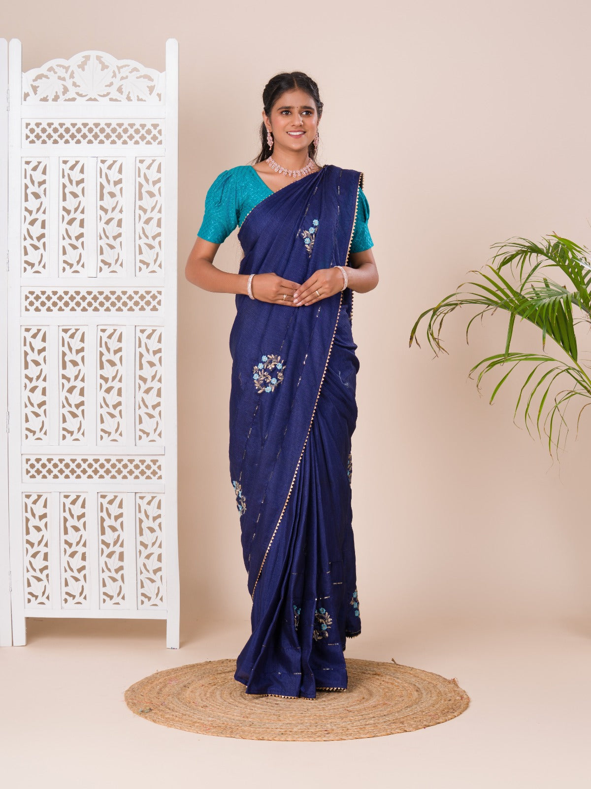 Tanmira New Designer Party Wear Saree ASH Blue