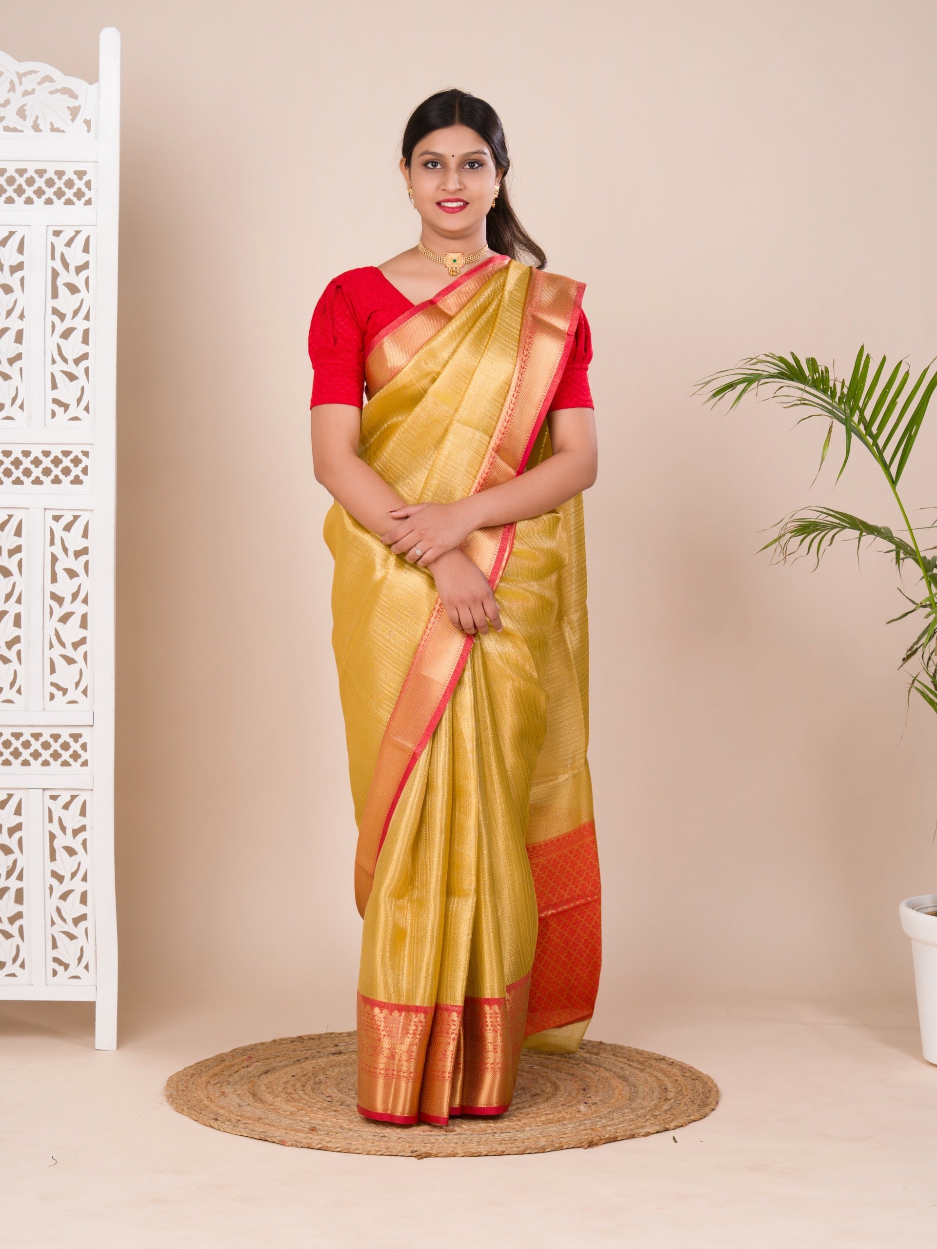 Tanmira New Beautiful Tissue silk Banarasi style Saree KB