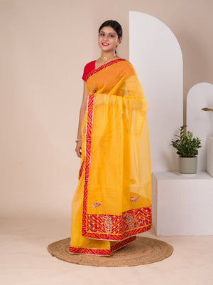 bandhani saree for casual wear