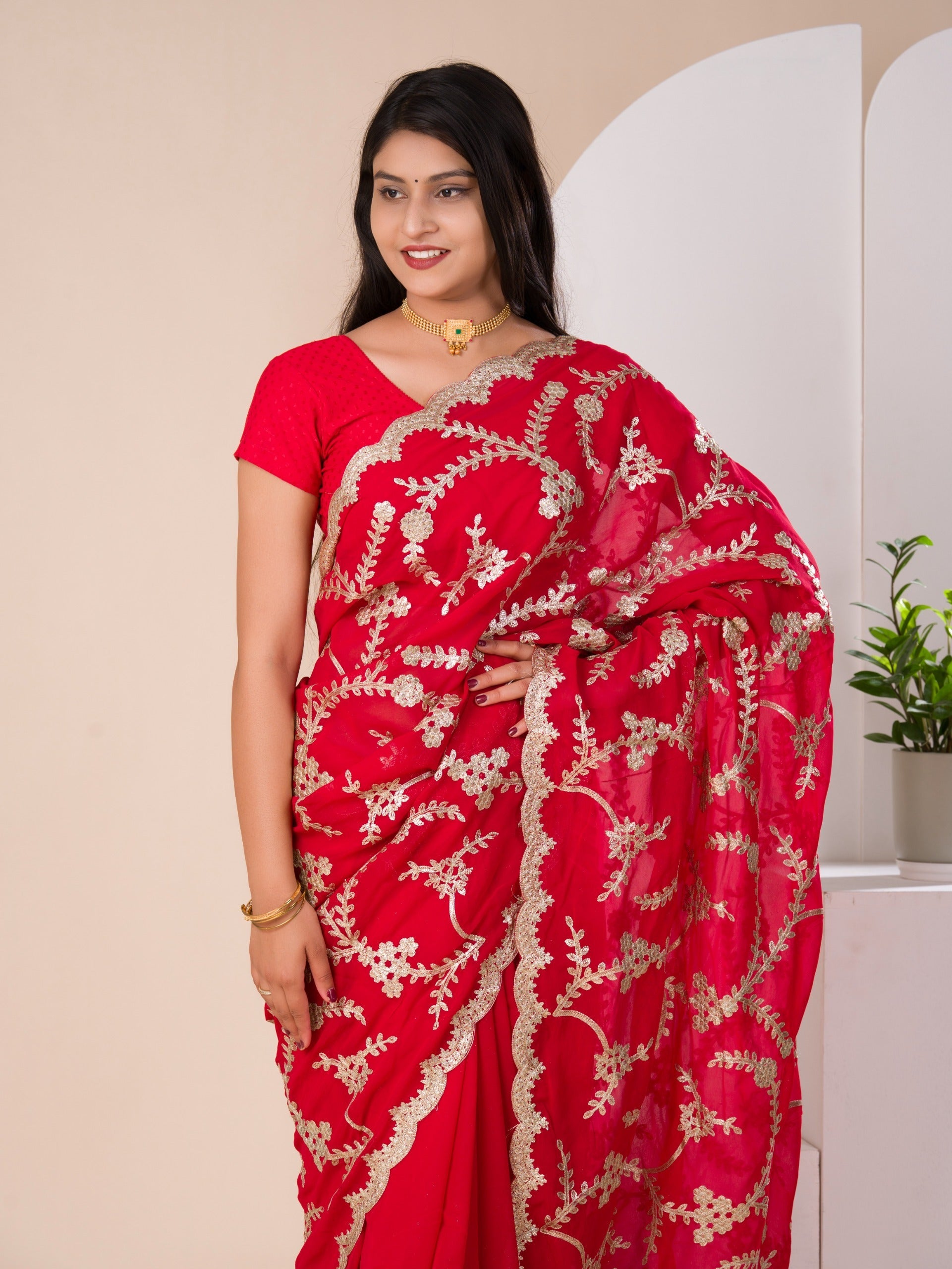 Tanmira New Beautiful Pure Georgette Party wear saree