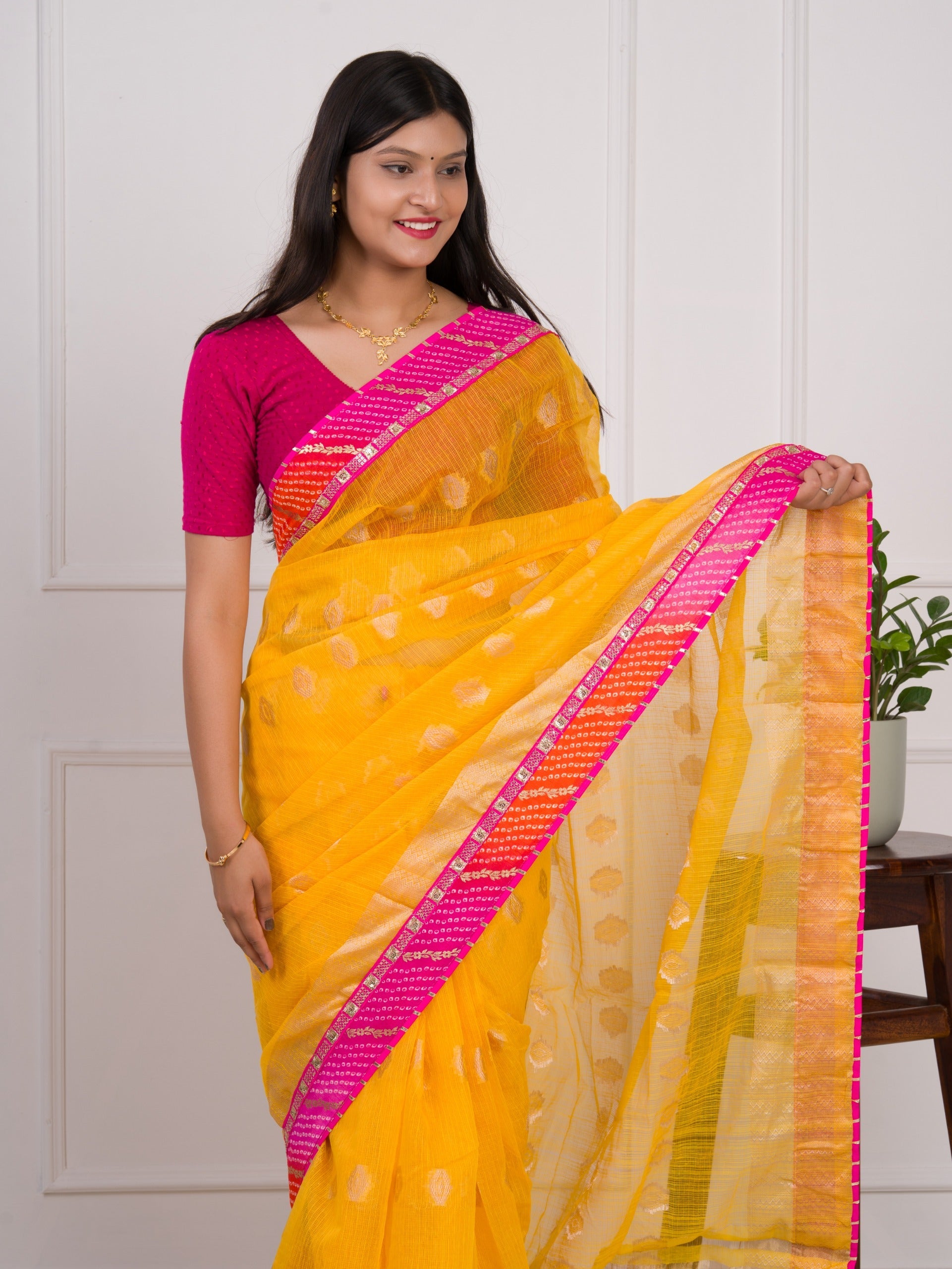 Tanmira New Kota Doria Banarasi Mangal Path Special Jaipuri Saree