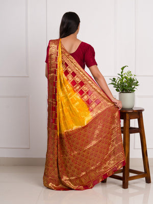 By Banarasi Saree With Festivel Wear