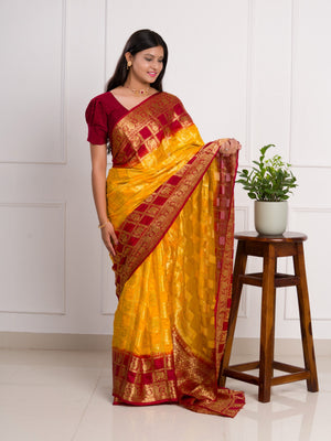By Banarasi Saree With Festivel Wear