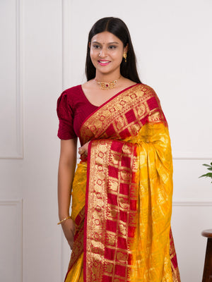 By Banarasi Saree With Festivel Wear
