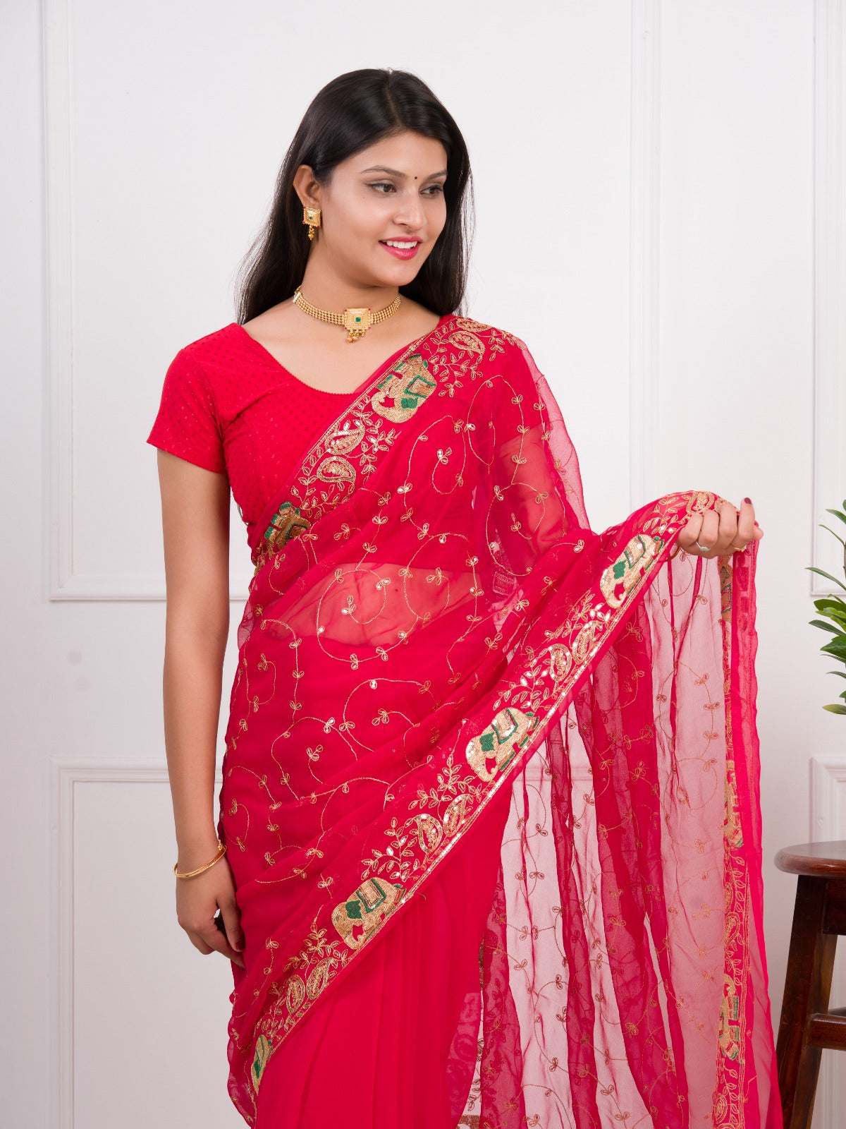 Tanmira Special New Vibrant Traditional Look with Soft Georgette Saree JAY