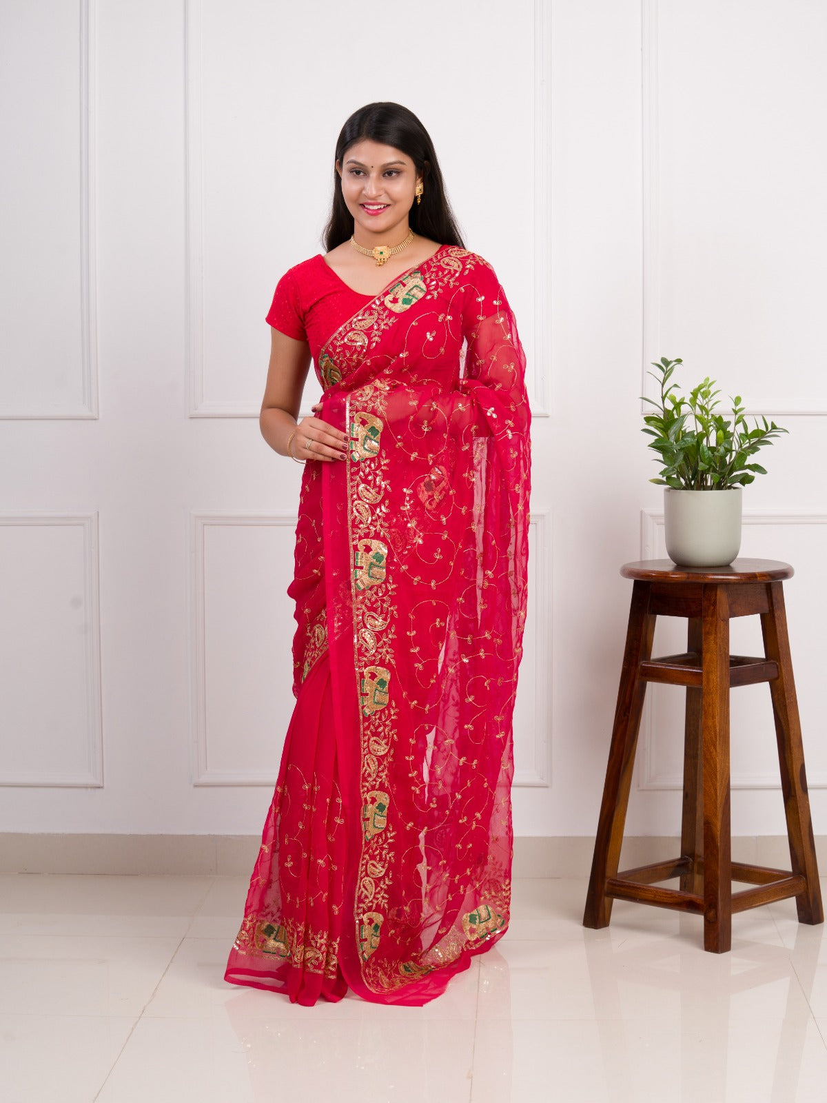 Tanmira Special New Vibrant Traditional Look with Soft Georgette Saree JAY