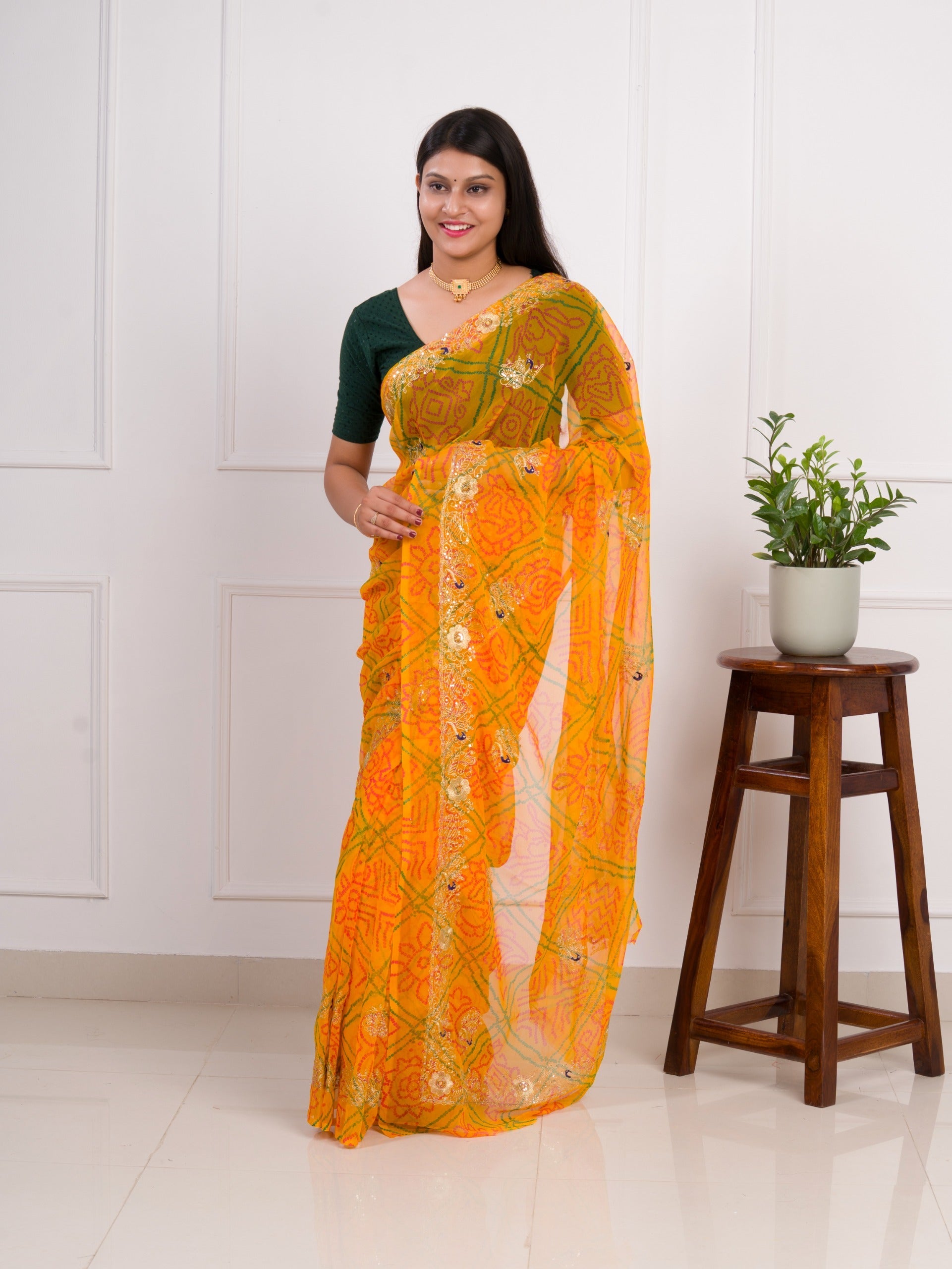 Tanmira Radiant Charm In Georgette With Sequin Tari Work Saree JAY