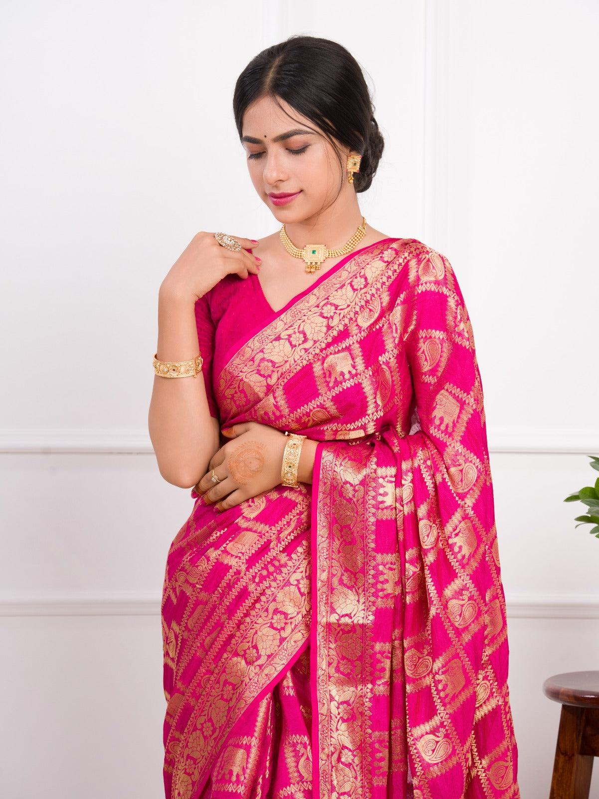 Tanmira Latest New Art silk Banarasi Style With Zari weaving Work Saree Tanmira