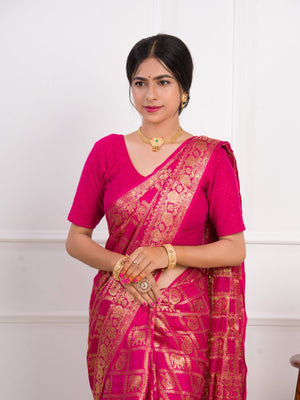 By Banarasi Saree With Festivel Wear