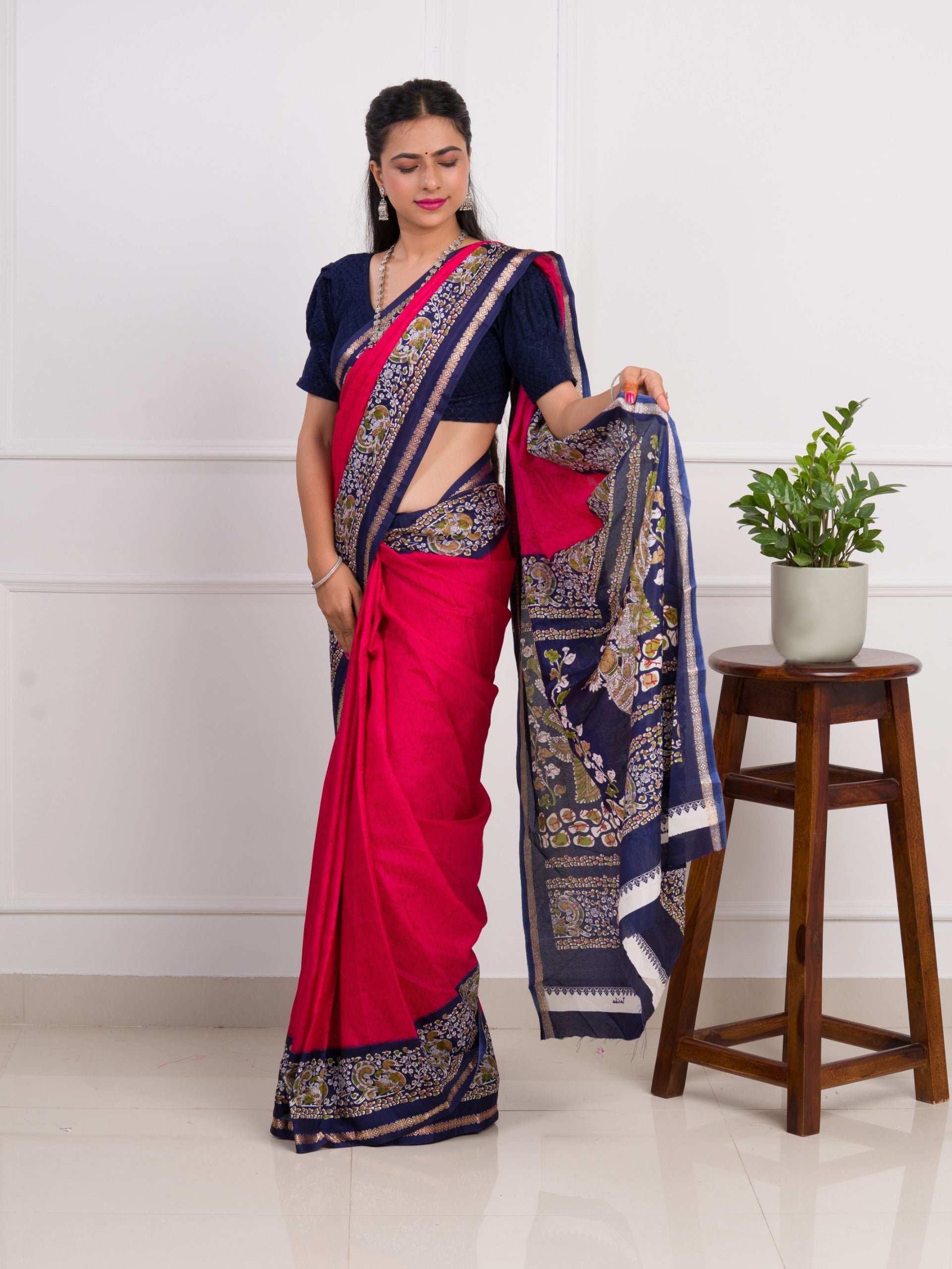 Tanmira New Latest Dola Silk Printed Style With Zari Border Work Saree VJT