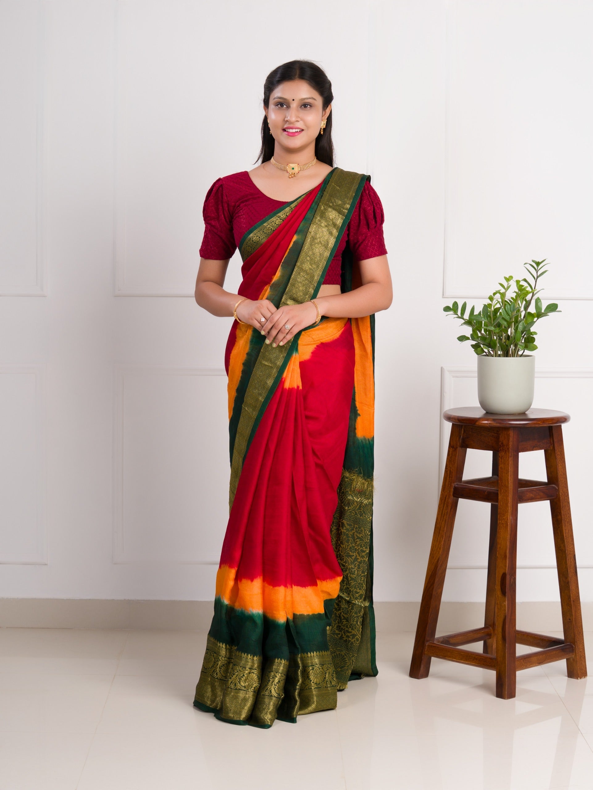 Tanmira New Beautiful Viscos silk Zari weaving Work Saree SAM